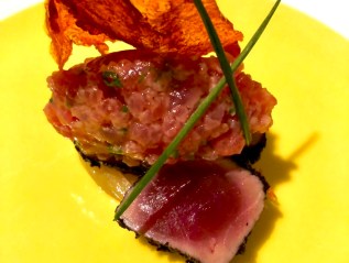 Duet of Tuna with Fennel Confit and Fried Tomato&nbsp;Skin